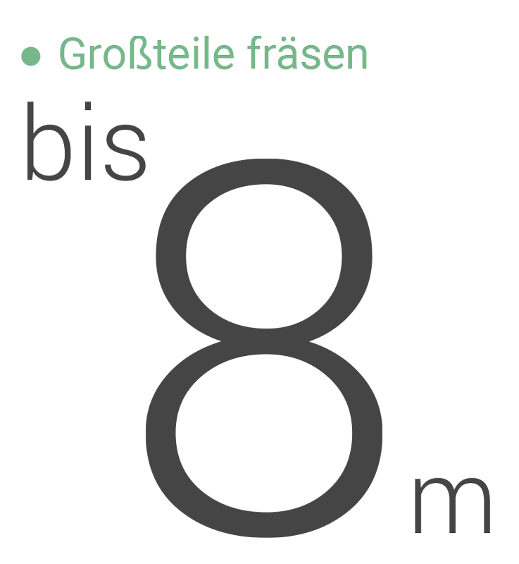 Grossteile fräsen bis acht Tonnen