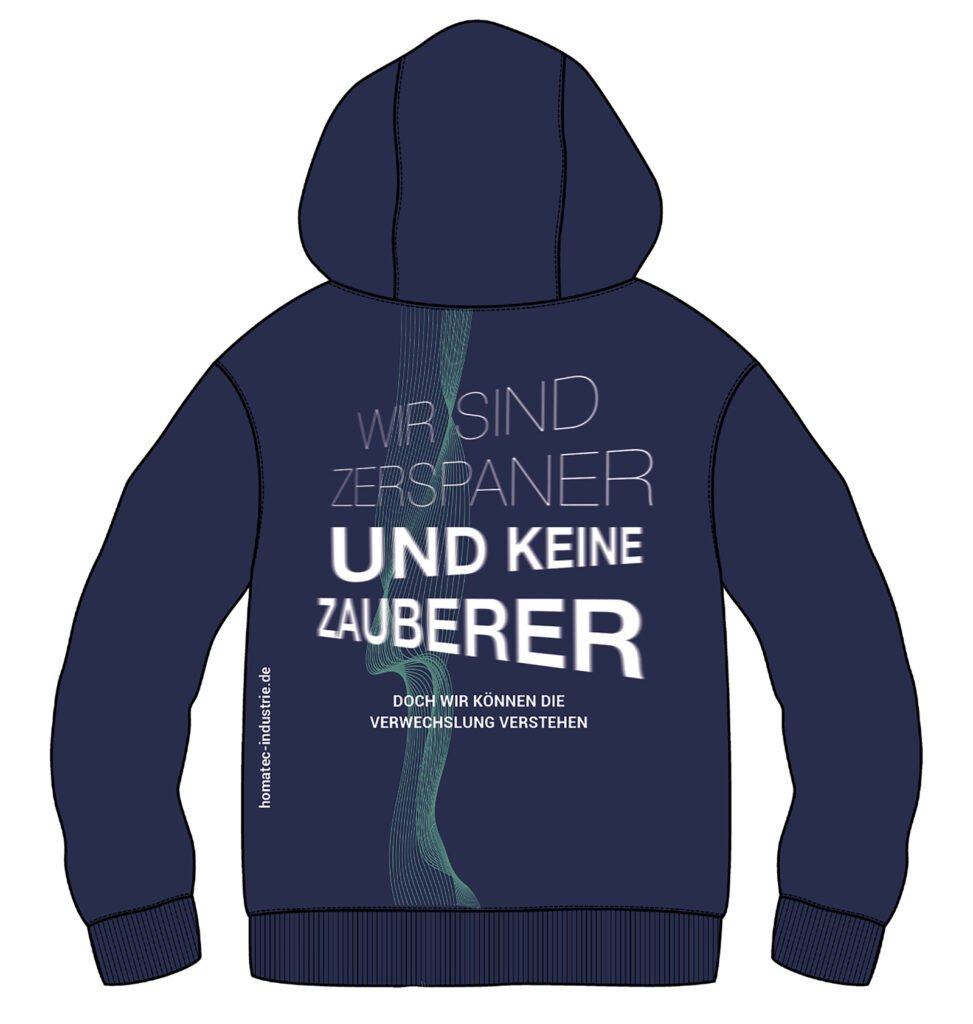 Homatec Mitarbeiter Kleidung Hoodie dunkel blau